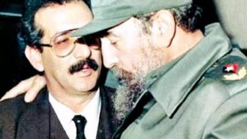 Fuentes con Fidel Castro prima della fuga negli Usa