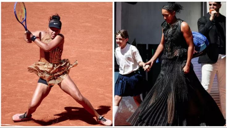Osaka e il vestito che stupisce. Al Roland Garros fa punto prima di iniziare a giocare