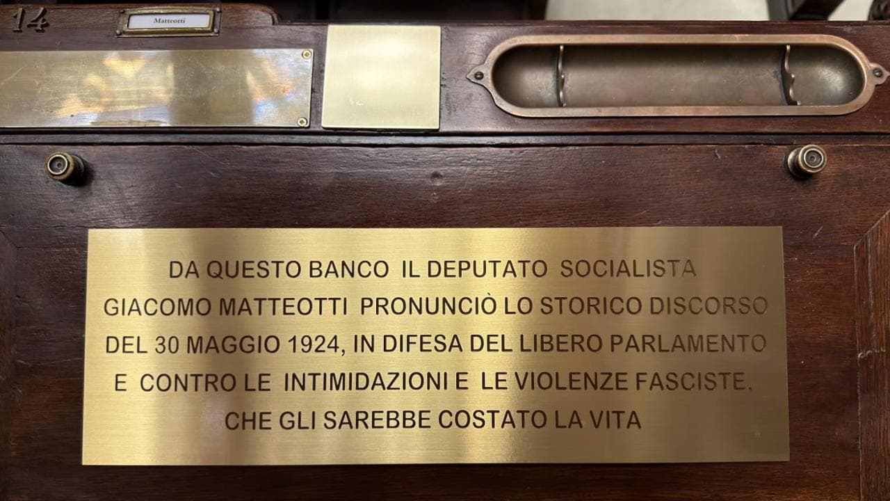Matteotti, da oggi uno scranno della Camera. Alla cerimonia semivuoti i banchi del centrodestra