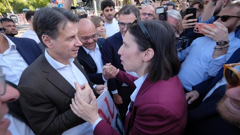 Palermo, 23 maggio: Giuseppe Conte e Elly Schlein