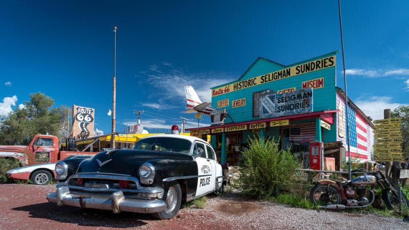 Seligman, Arizona, è considerata la “Culla della Route 66”. È qui che il mito della Mother Road è stato salvato. foto di Roberto Rossi