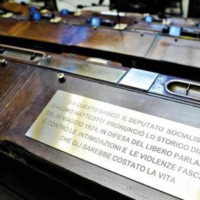 La targa per Matteotti