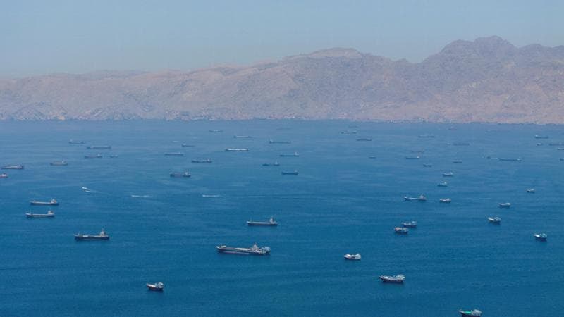 Lo stretto di Hormuz fotografato da un drone