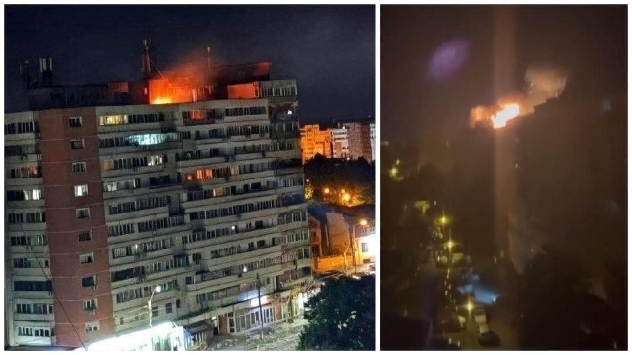 Drone russo colpisce un palazzo in Romania: il momento dell'esplosione a Galati
