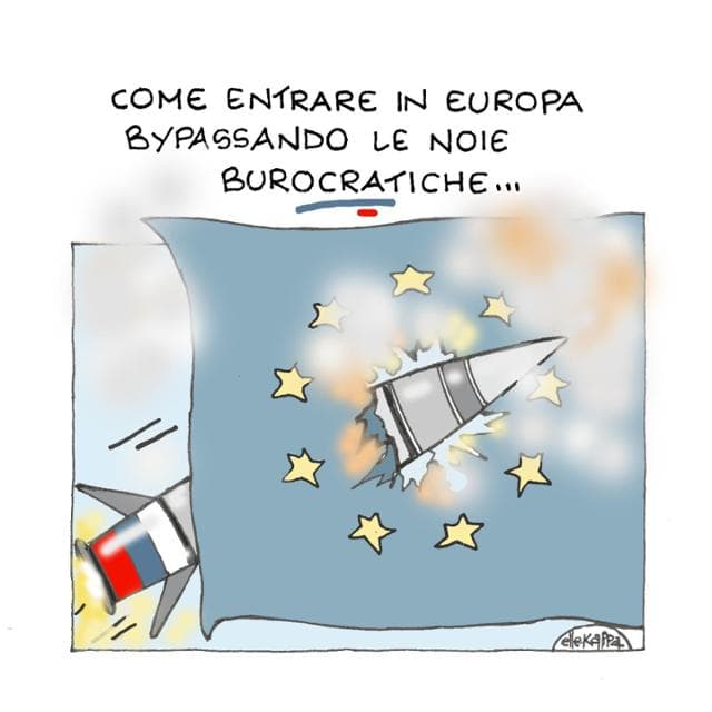 Anteprima: La vignetta di Ellekappa: Putin e l’Europa
