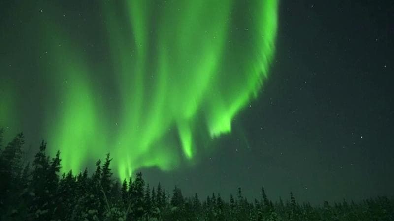 L'aurora boreale in Lapponia