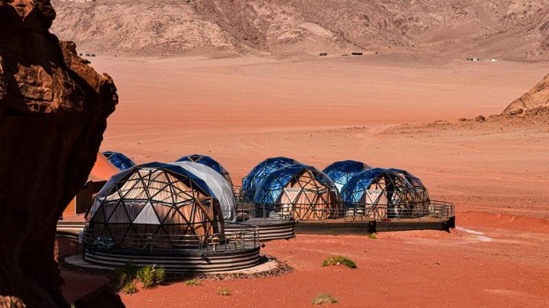 Il deserto del wadi rom in Giordania
