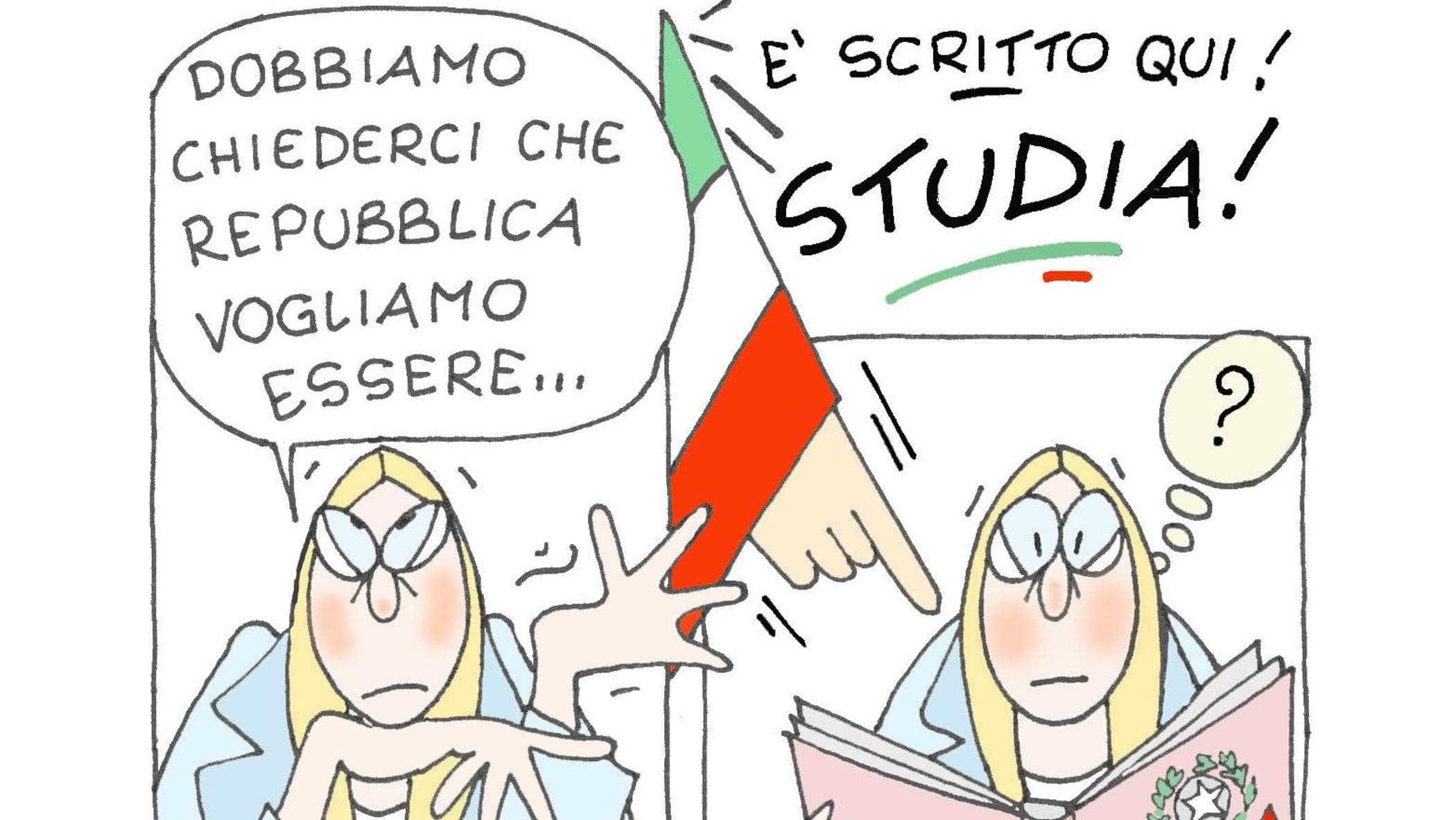 Meloni e il 2 giugno: la vignetta di Ellekappa