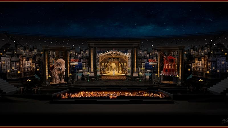 Un bozzetto della scena della Traviata pensata per l’Arena di Verona dal regista Paul Curran