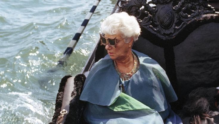 Peggy Guggenheim nel 1967 a Venezia