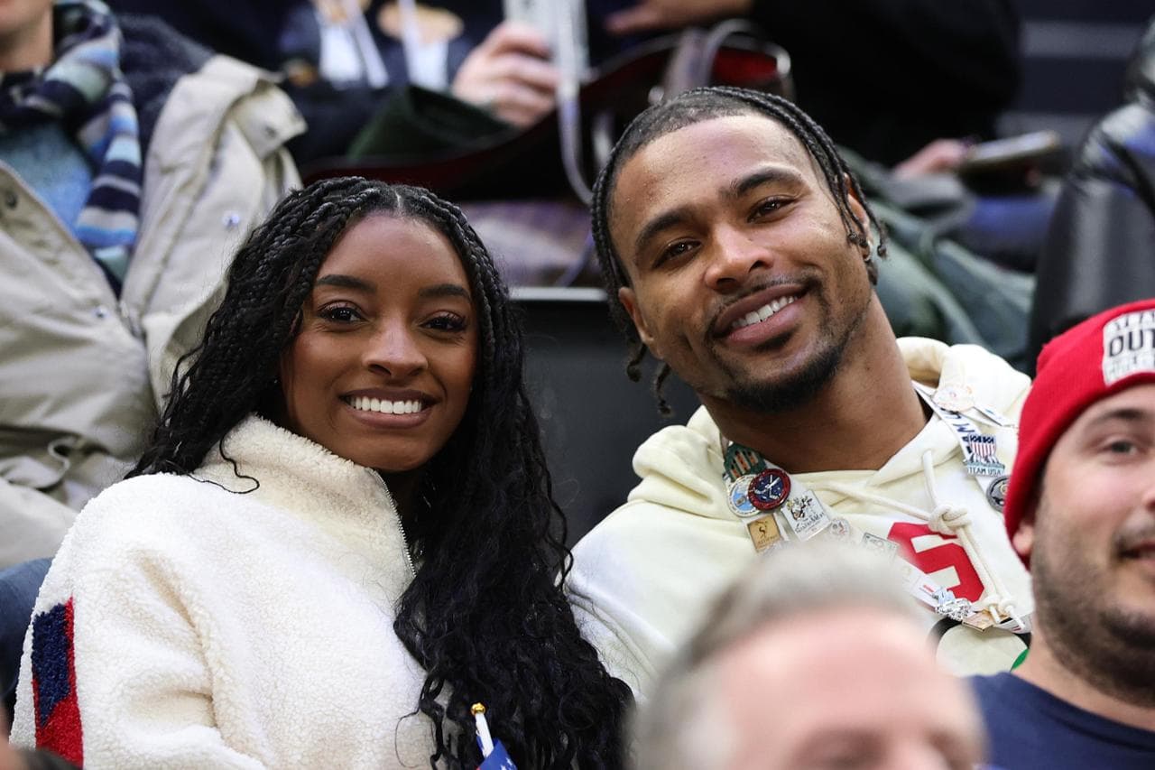 Simone Biles con il marito, Jonathan Owens