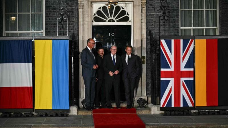 Londra, 7 giugno: Friedrich Merz, Volodymyr Zelensky, Keir Starmer e Emmanuel Macron a Downing Street