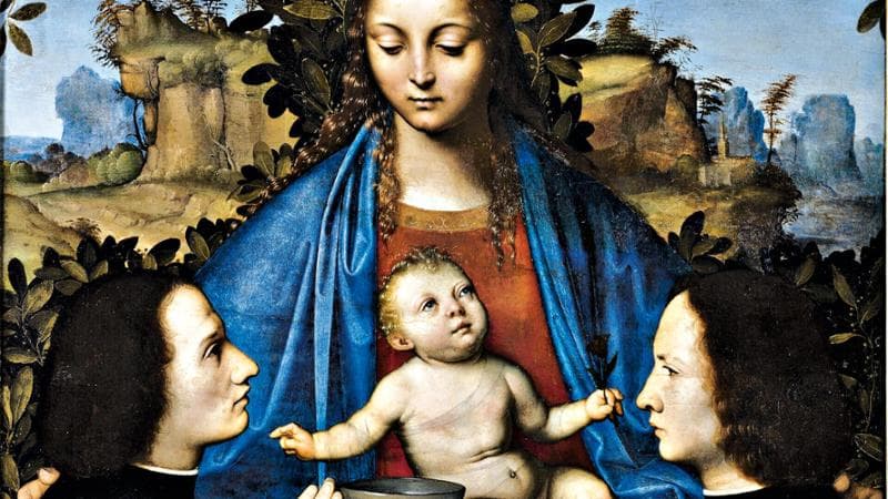 Giovanni Agostino da Lodi:&nbsp;Madonna col Bambino e devoti (1504-1510,&nbsp;&nbsp;Museo e Real Bosco di Capodimonte&copy; ph. Luciano Romano / Museo e Real&nbsp;
