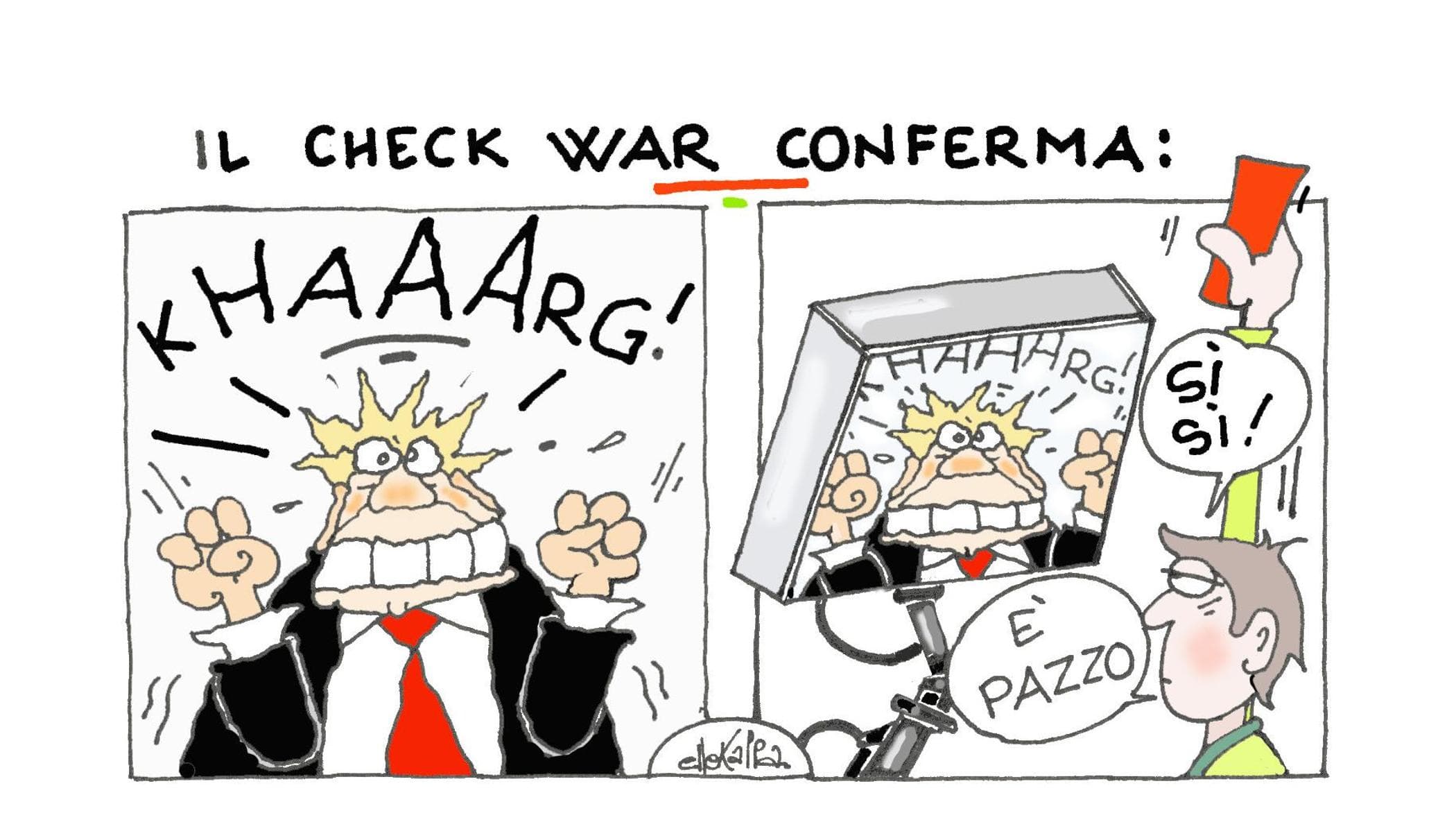 I mondiali di Trump: la vignetta di Ellekappa