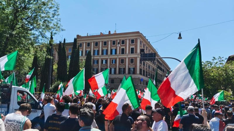 Il corteo di Roma sulla remigrazione del 13 giugno