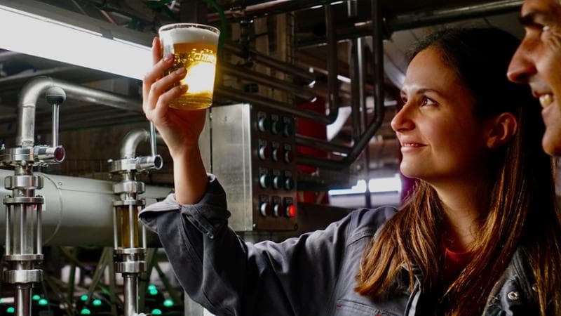 Assemini, all'interno del birrificio Ichnusa