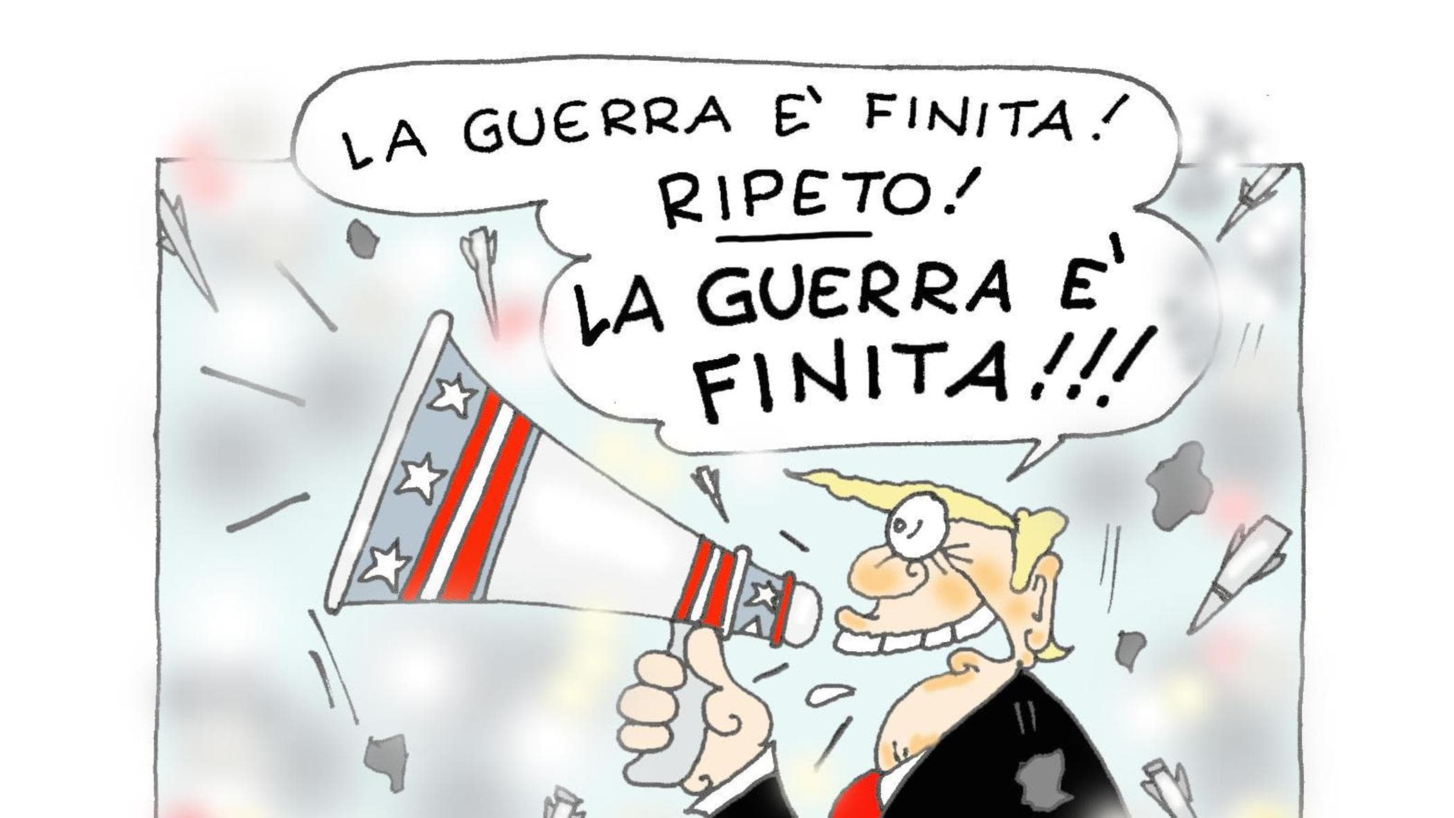 La vignetta di Ellekappa: la pace di Trump