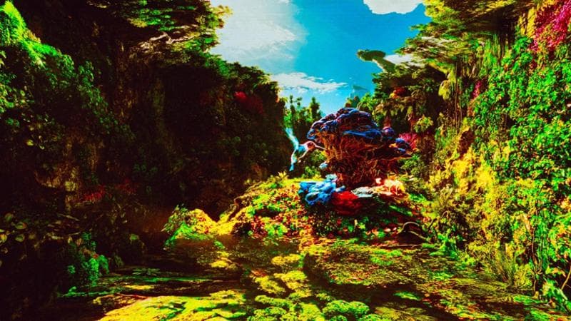 Una delle opere che compongono Dataland, a Los Angeles