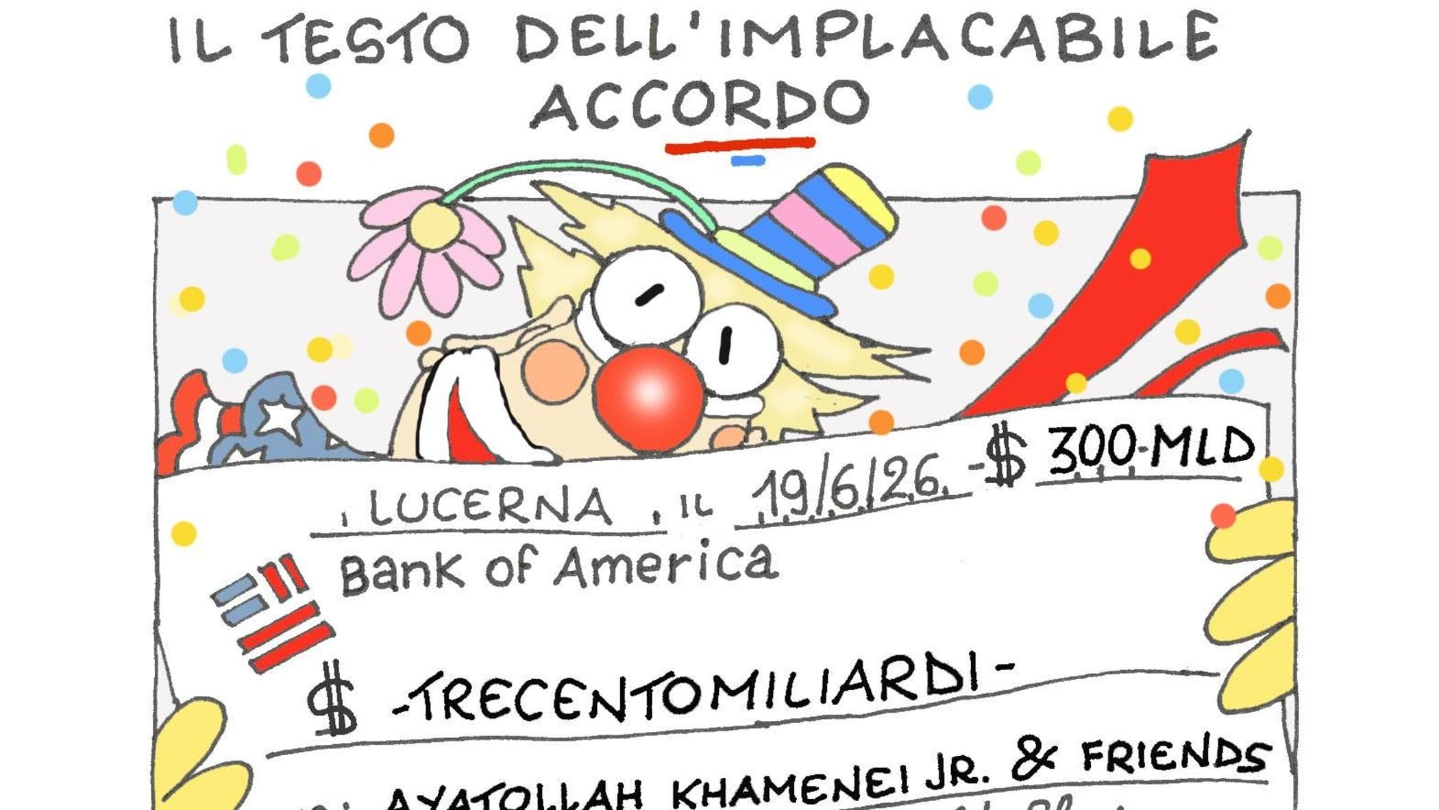 L’accordo Usa-Iran nella vignetta di Ellekappa