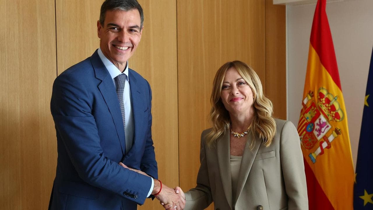 Meloni vede Sanchez: “Linea comune sul bilancio. Insieme per un'Europa forte”