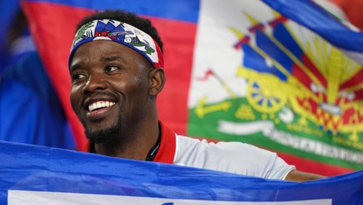 Un tifoso di Haiti