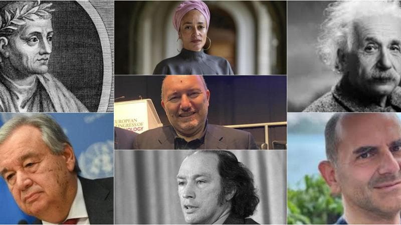 Quintiliano, Smith, Einstein, Riva, Guterres, Trudeau, Pellai