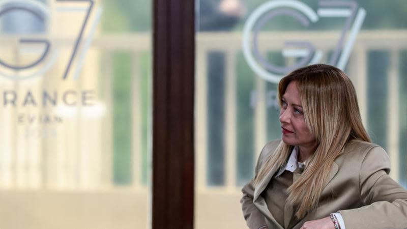 Giorgia Meloni al G7 di Evian
