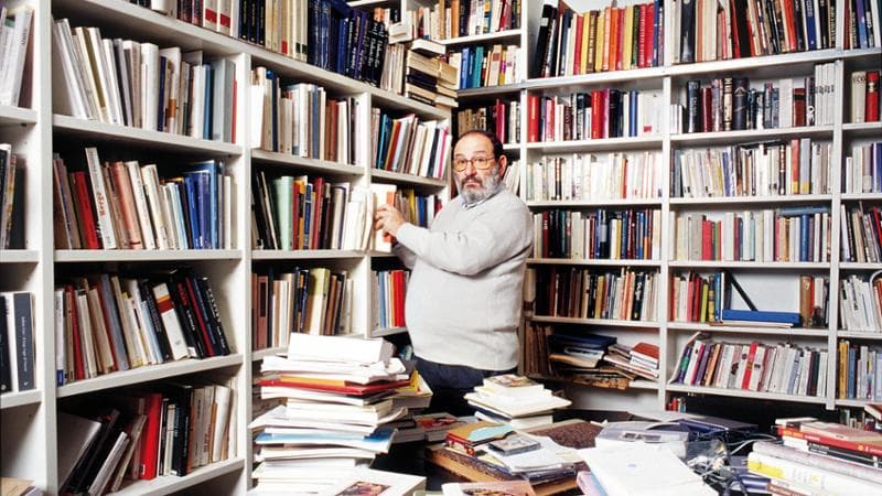 Umberto Eco, Italian writer, Modena, Italy, 15th April 1977. (Photo by Leonardo Cendamo/Getty Images)