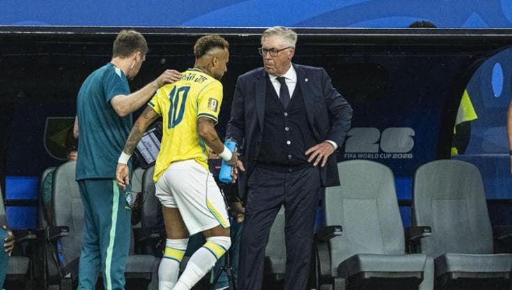 Carlo Ancelotti con Neymar