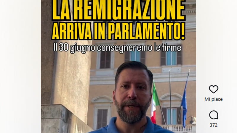 Anteprima: CasaPound torna in Parlamento: “Pronti a consegnare le firme per la legge sulla remigrazi…