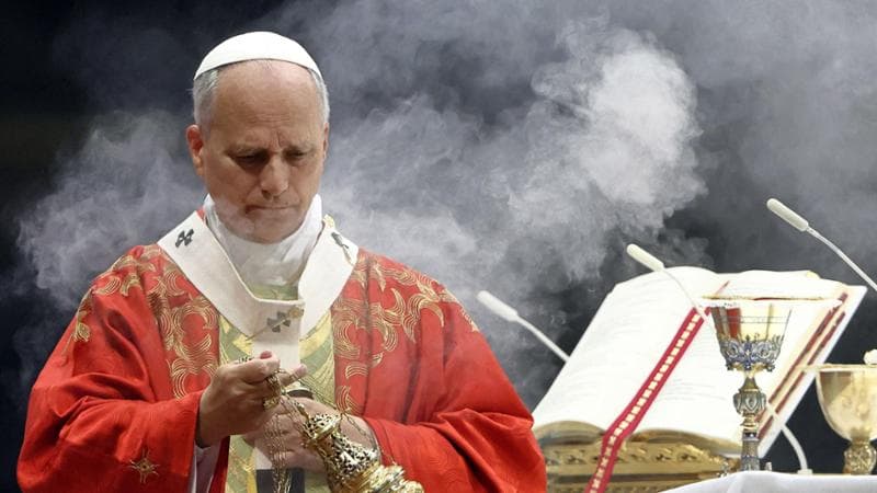 Papa Leone XIV celebra la messa nella basilica di San Pietro, in occasione della festa di San Pietro e Paolo e il conferimento del Pallium a 35 nuovi vescovi, Citt? del Vatcanio 29/06/2026
