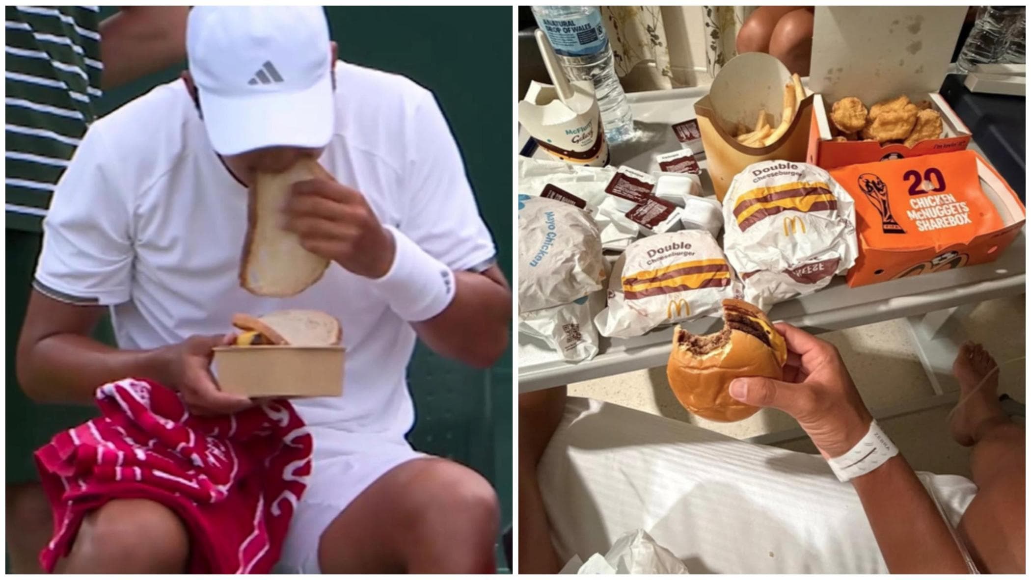 wimbledon tien si sente male in campo e mangia pane va in ospedale e ordina hamburger e pollo fritto da Repubblica.it wimbledon tien si sente male in campo e mangia pane va in ospedale e ordina hamburger e pollo fritto
