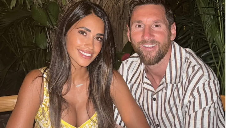 Messi e la moglie Antonela