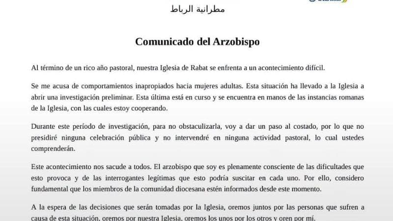 “Beş kadın tarafından bildirildi”: Başpiskopos López Romero geçici istifasını duyurdu