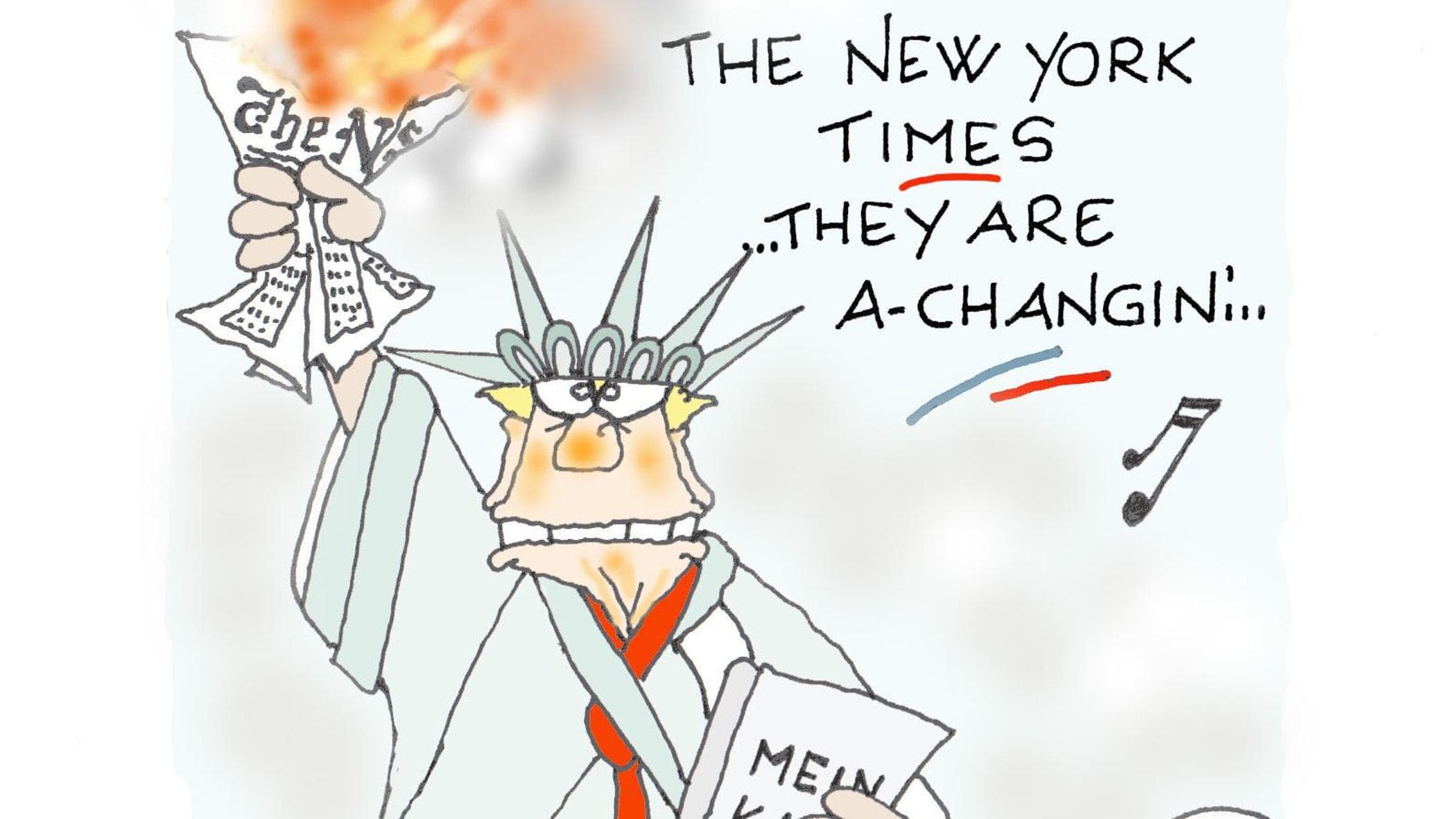 Trump contro il Nyt: la vignetta di Ellekappa