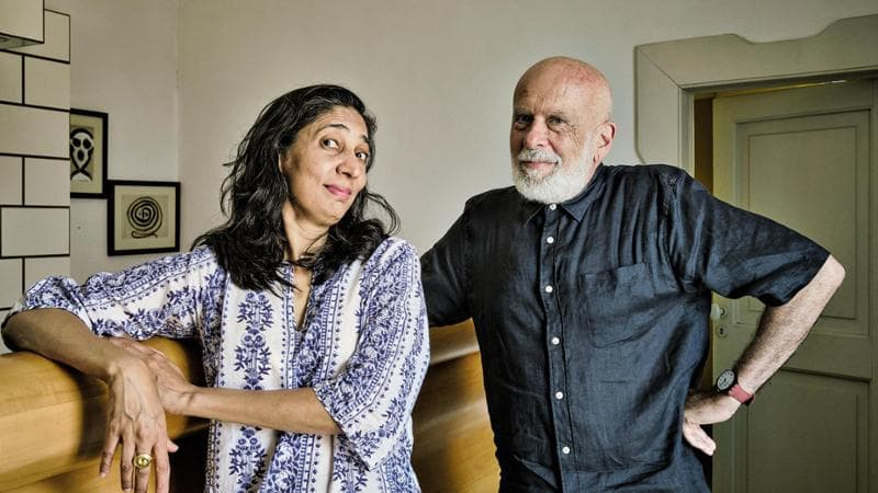 La scrittrice indiana Kiran Desai ospite dell'artista Francesco Clemente nella sua casa di  Amalfi 23/06/2026