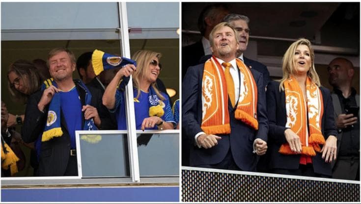 I reali d'Olanda in tribuna per gli Oranje e per Curacao