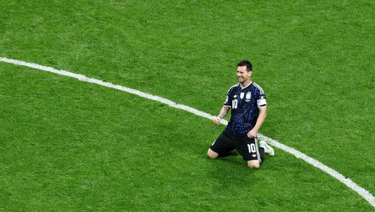 Messi esulta a fine partita