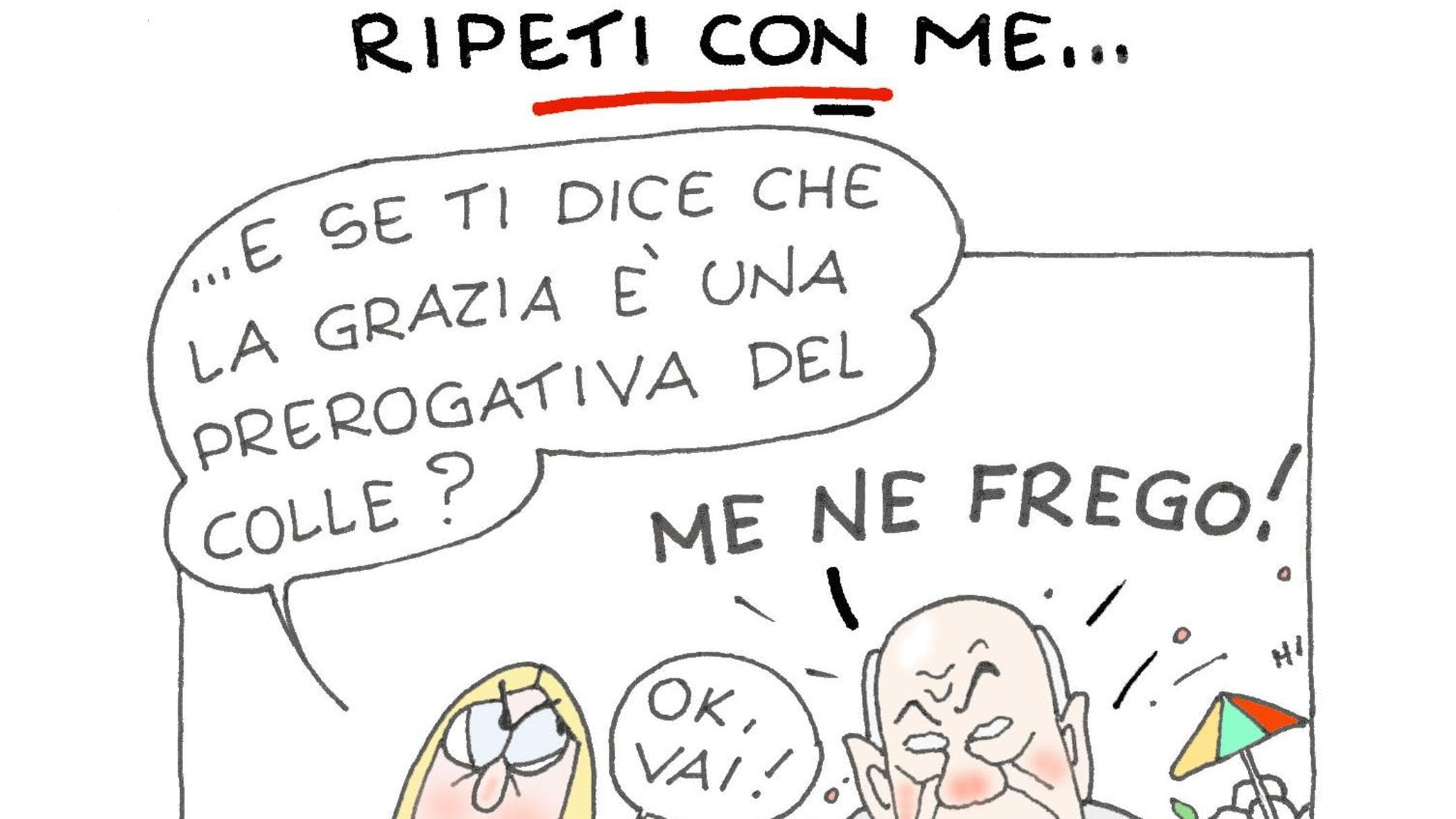 Meloni, Nordio e la grazia: la vignetta di Ellekappa