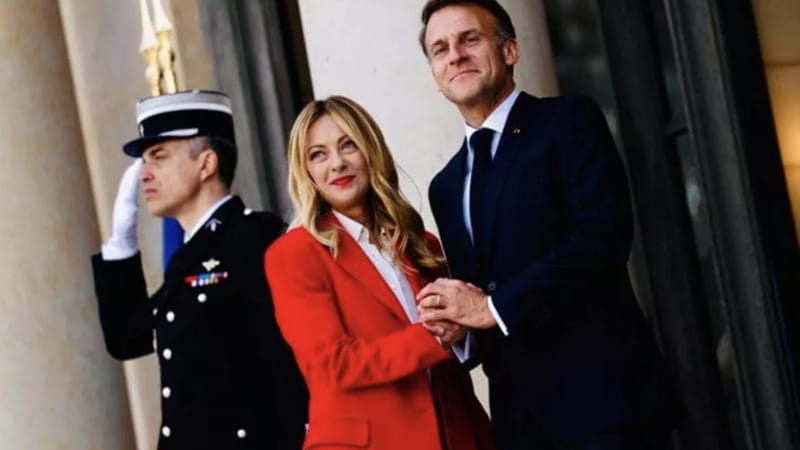Giorgia Meloni e Emmanuel Macron