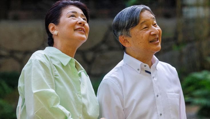 Bruxelles: l'imperatore giapponese Naruhito e l'imperatrice Masako durante una visita di Stato in Belgio (Olivier Matthys / Reuters)