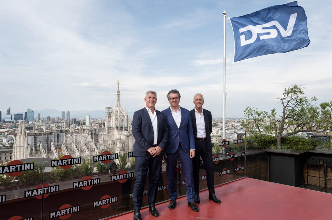Da sinistra: Davide Uracchi - Managing Director di DSV Contract Logistics, Alfredo Gaio - Executive Vice President di DSV Air & Sea, Roberto Scarrone - Managing Director di DSV Road