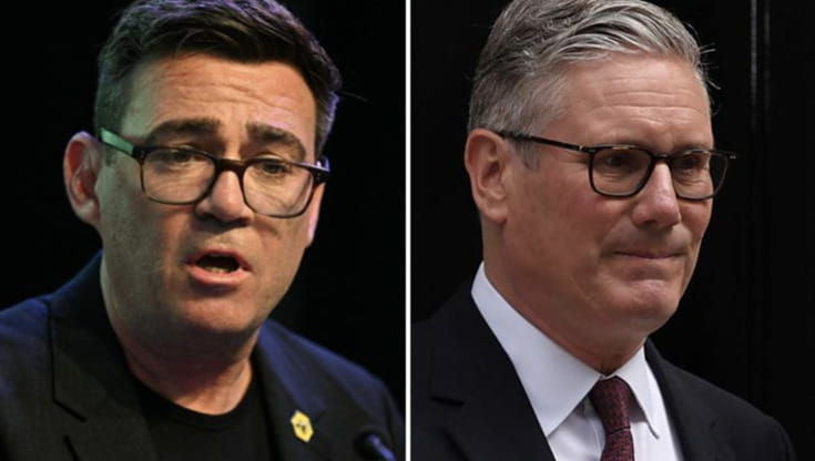 Burnham e Starmer (Afp)