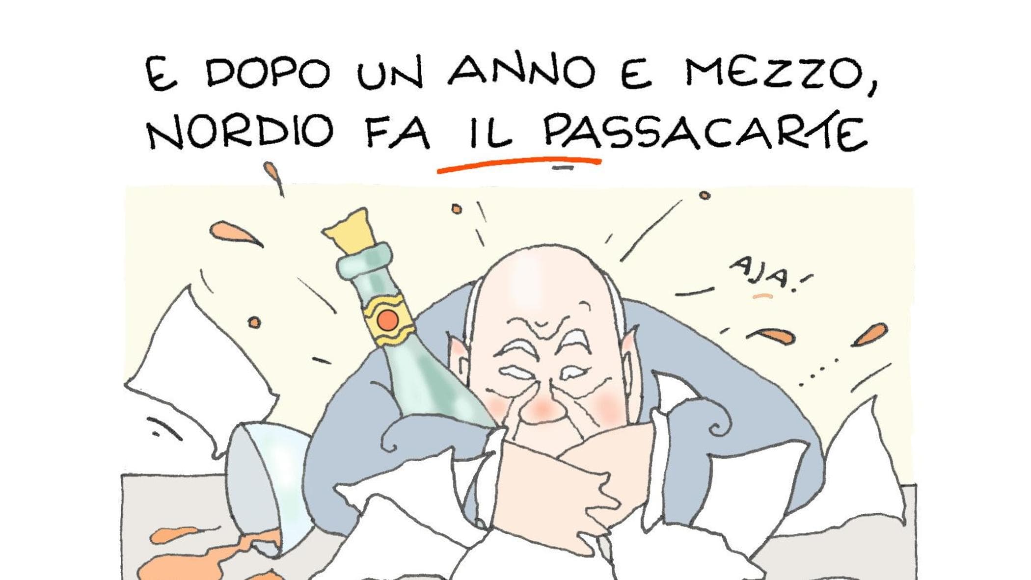 La resa di Nordio nella vignetta di Ellekappa