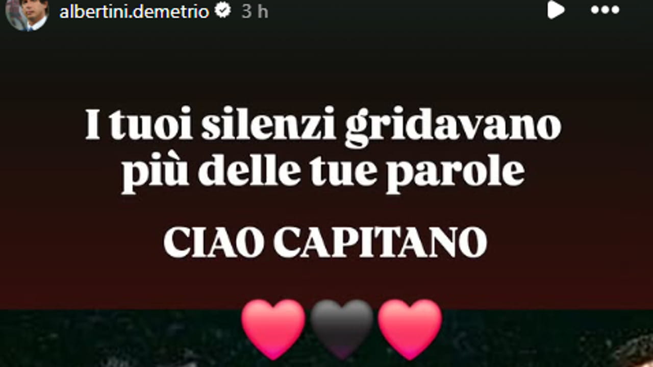 Una delle storie Instagram che Demetrio Albertini ha dedicato a Franco Baresi