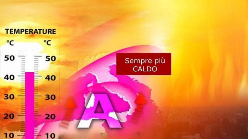 Anteprima: Caldo: niente tregua per almeno una settimana, fino a 39° nelle città