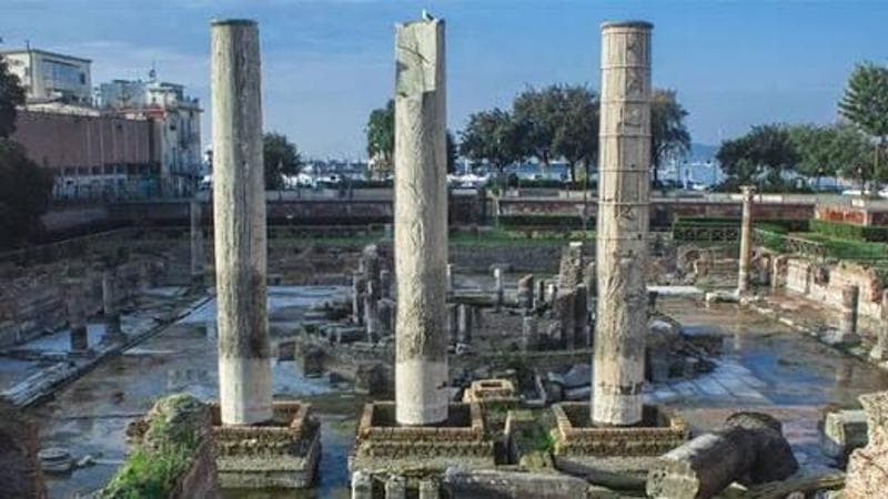 Le colonne del Serapeo di Pozzuoli hanno delle conchiglie incastrate a metà altezza. Un tempo erano sott'acqua