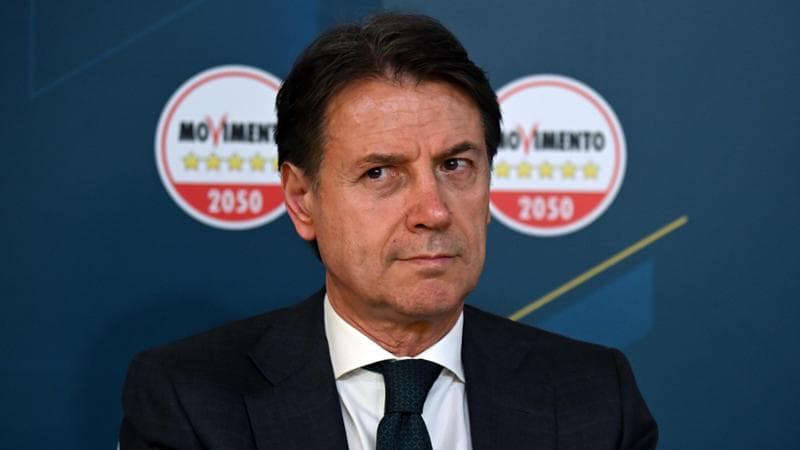 Il leader del Movimento 5 Stelle Giuseppe Conte