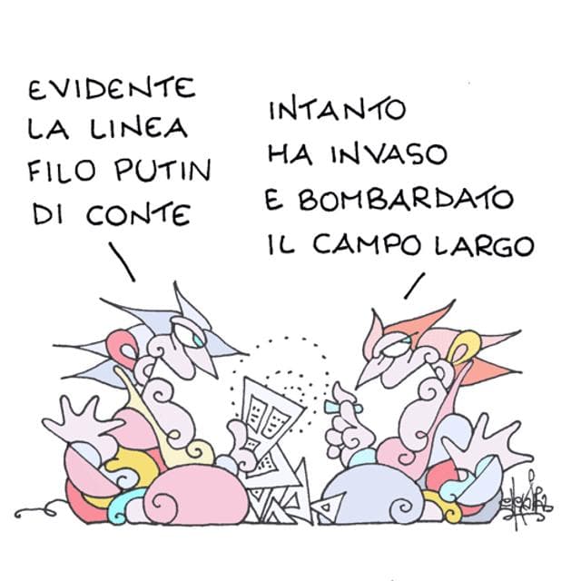 Anteprima: Conte e la Russia: la vignetta di Ellekappa