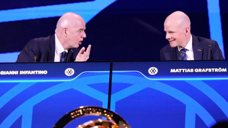 Gianni Infantino e Mattias Grafstrom
